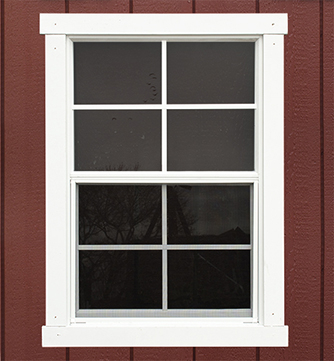 24 x 36 Double Window - Shown With 1 x 3 Wood Window Trim