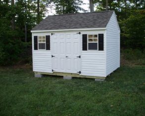White Gable Shed on Risers