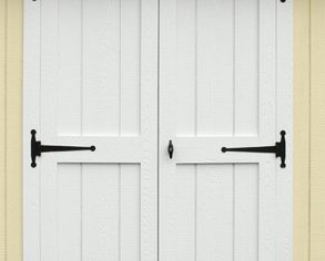Double hung doors - Custom shed option - White
