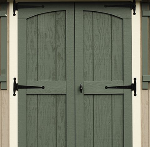Double hung doors - Custom shed option - Green