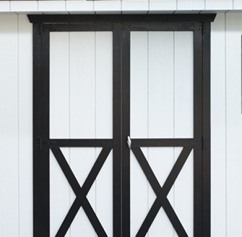 Double hung doors - Custom shed option
